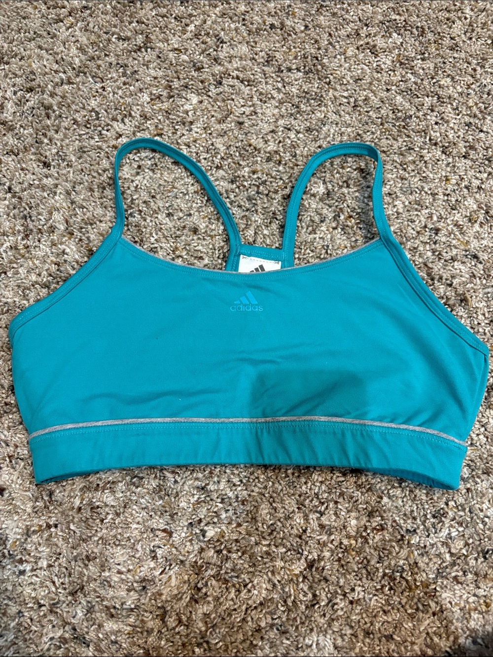 adidas Teal Racerback Sports Bra - Light Support